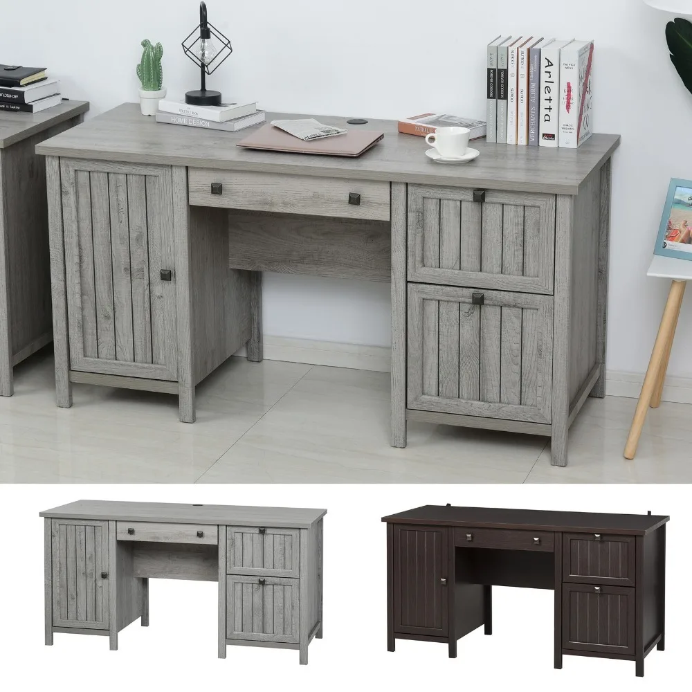 

Business Desktop Workstation with Drawers for Hanging Files