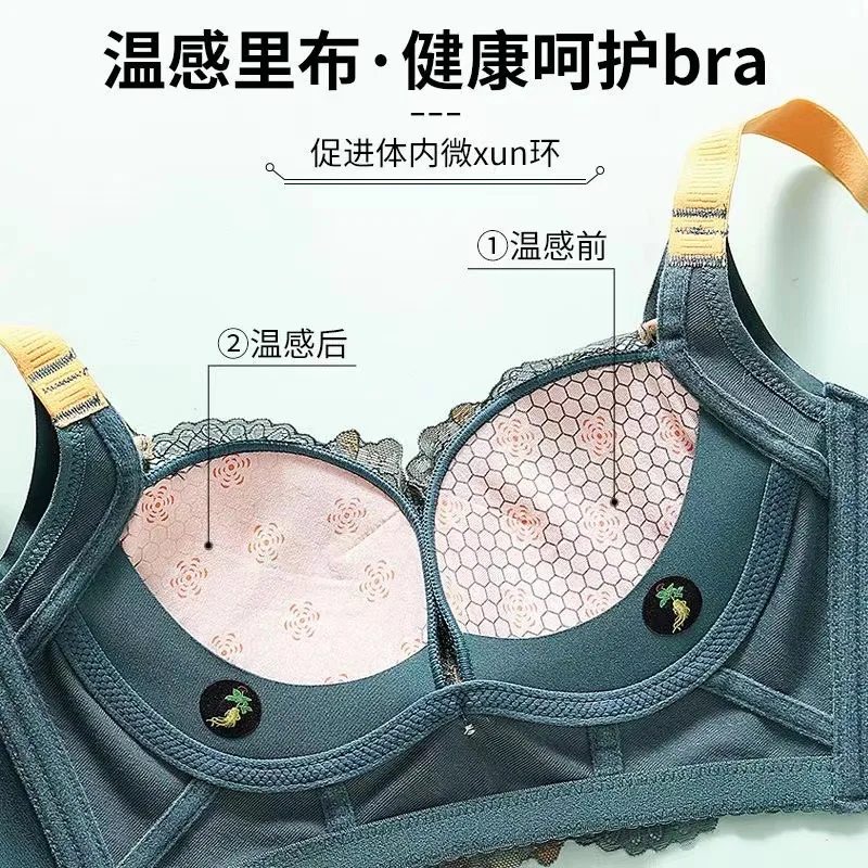 Soft Comfort Lace Bra Gather Together Anti-Sag Ventilate Tube Top No Steel Ring Women Underwear Embroidery Erect Small Chest Bra