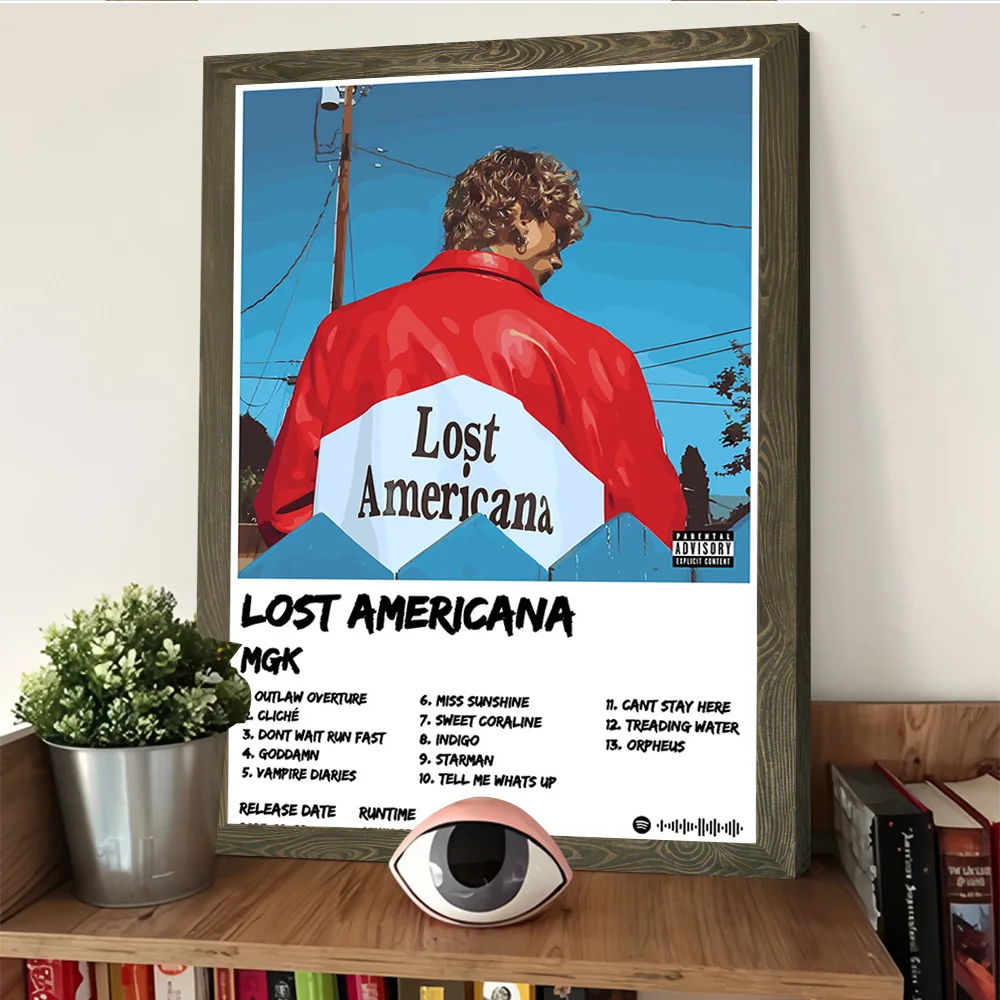 MGK Lost Americana Album Cover Poster Customizable Printed Canvas Painting for Pictures Wall Art Wand Deko Room Ornaments Mural - view 4