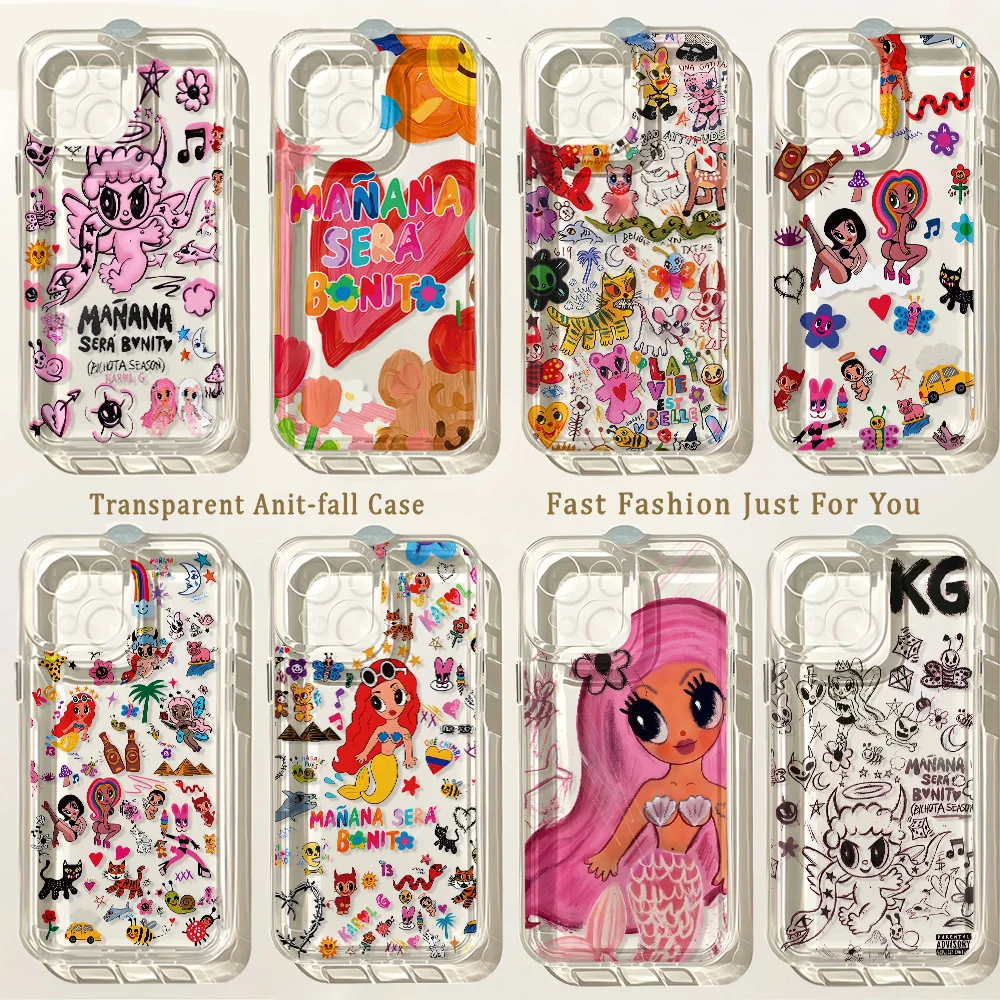 Fashion Karols G Mananas Bichotas Phone Case For Samsung Galaxy A37 A57 A16 A07 A17 A36 A26 A56 A54 A24 A14 A06 A05 A13 4G 5G