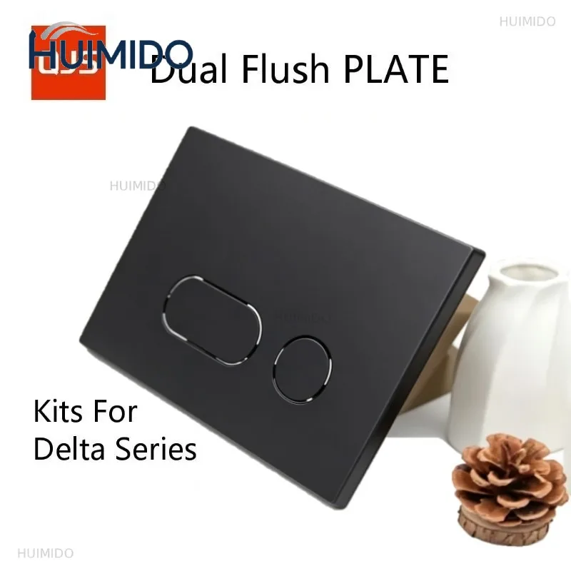 Delta 21 Actuator Flush panel for Geberi-t DELTA 50 Series Concealed Cistern, Toilet Button,Concealed Water Tank palte (Black)