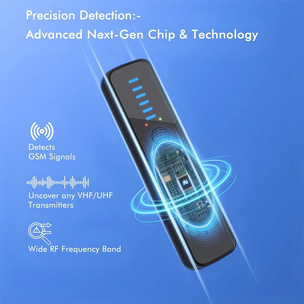 Latest High Sensitivity Anti Spy Detector Hidden Camera Finder RF Signal Magnetic GPS Tracker Detector for Car Hotel Travel Home