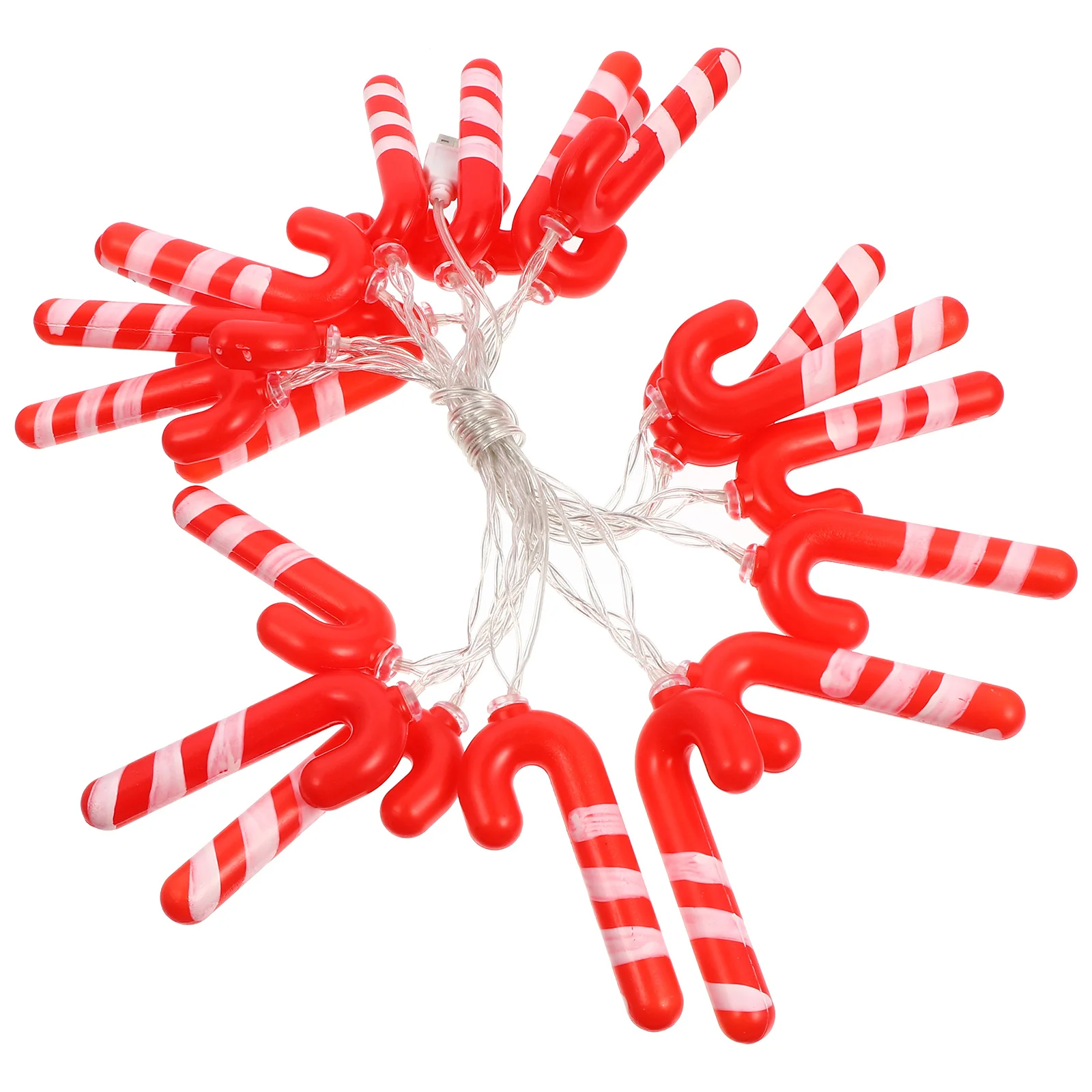 1 set 1 Set Led Decoration Light String Candy Cane Shape Festive Lamp For Christmas Party Indoor Outdoor Use