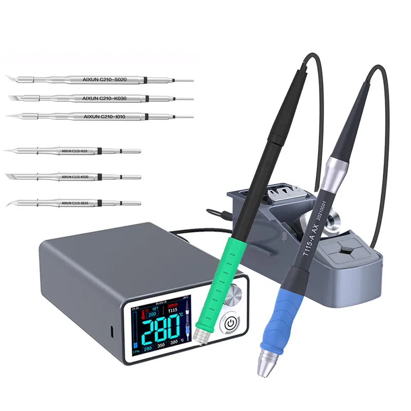 Jc Aixun T3B Soldeerstation Ondersteuning T115 T210 Serie Handvat Lassen Iron Tips Elektrische Rework Station Voor Iphone Reparatie Sets