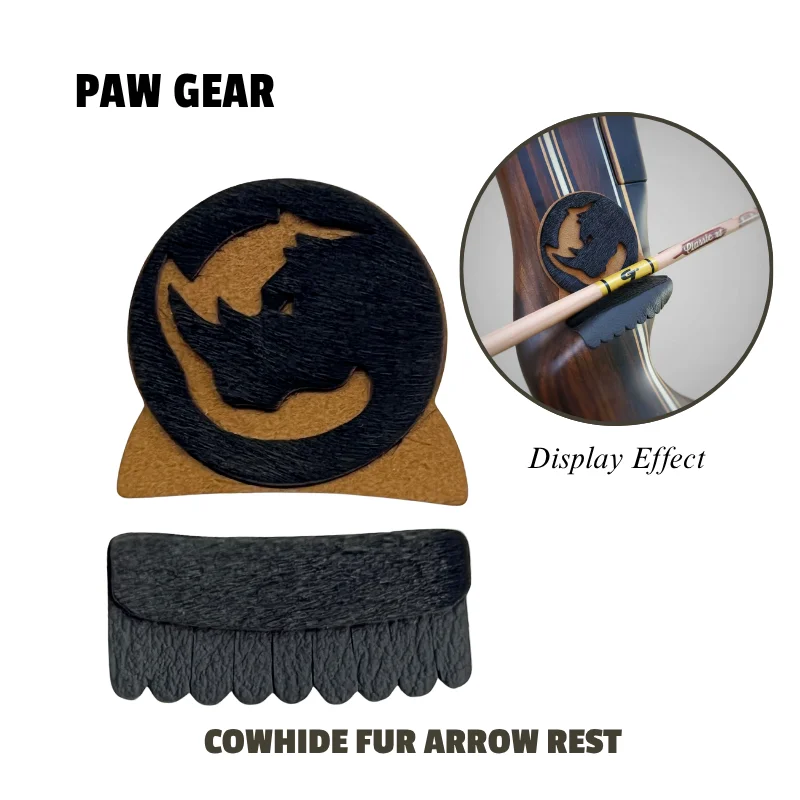 

Rhino Logo Premium Kangaroo Genuine Leather & Fur Arrow Rest Protection North American Hunting Bows Target Replacement part