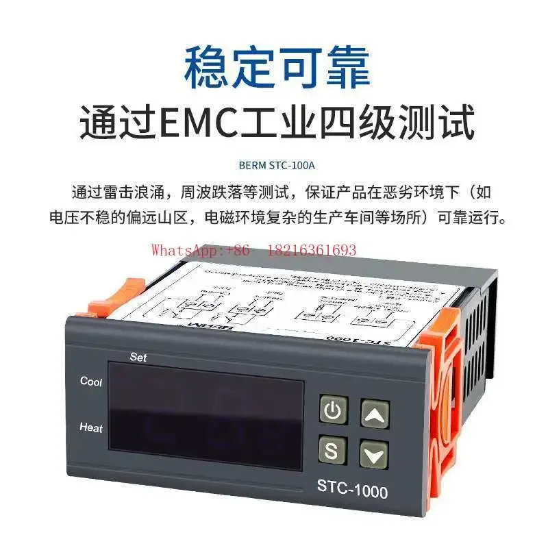 

Temperature Controller Refrigerator Constant Temperature Refrigeration Heating Temperature Control Switch STC-1000