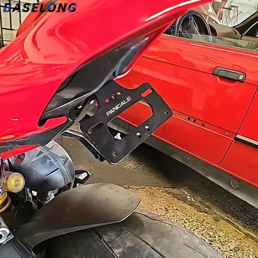 Motorcycle License Plate Holder Rear Short Tail Stock Tailstock Frame Bracket Kit For Ducati PANIGALE V2 V4 S R SP 2018 - 2025
