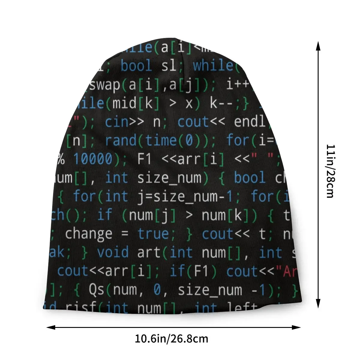 Computer Binary Bonnet Hats Hip Hop Outdoor Skullies Beanies Hat Code for Men Women Knitting Hats Spring Dual-use Caps