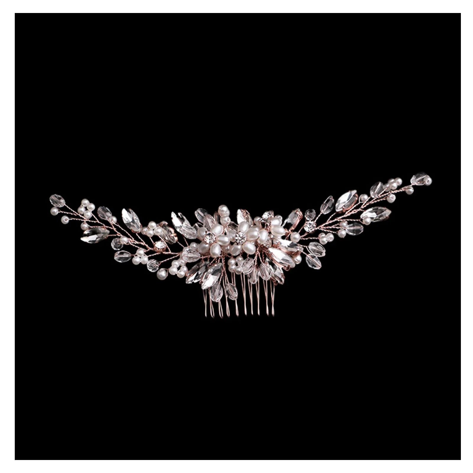 Pearl Rhinestones Bridal Hair Comb Chinese Style Pearl Hair Styling Tool Accessories for Woman Hair Decorative Ornaments