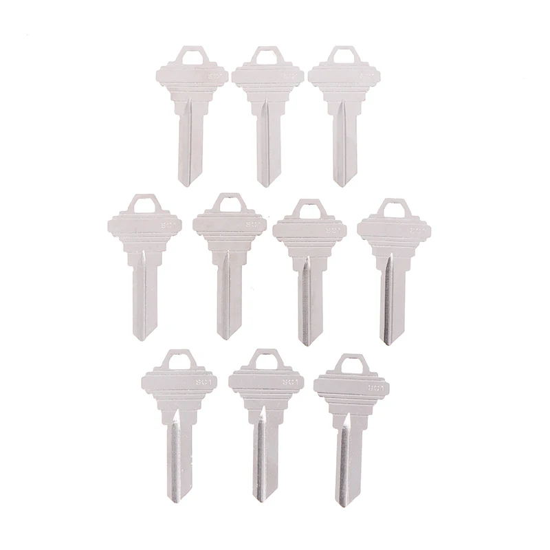 10PCS/LOT Reverse Slot SC1 Offset Slot Key Embryo Key Material Key Blank Locksmith Tool Consumables