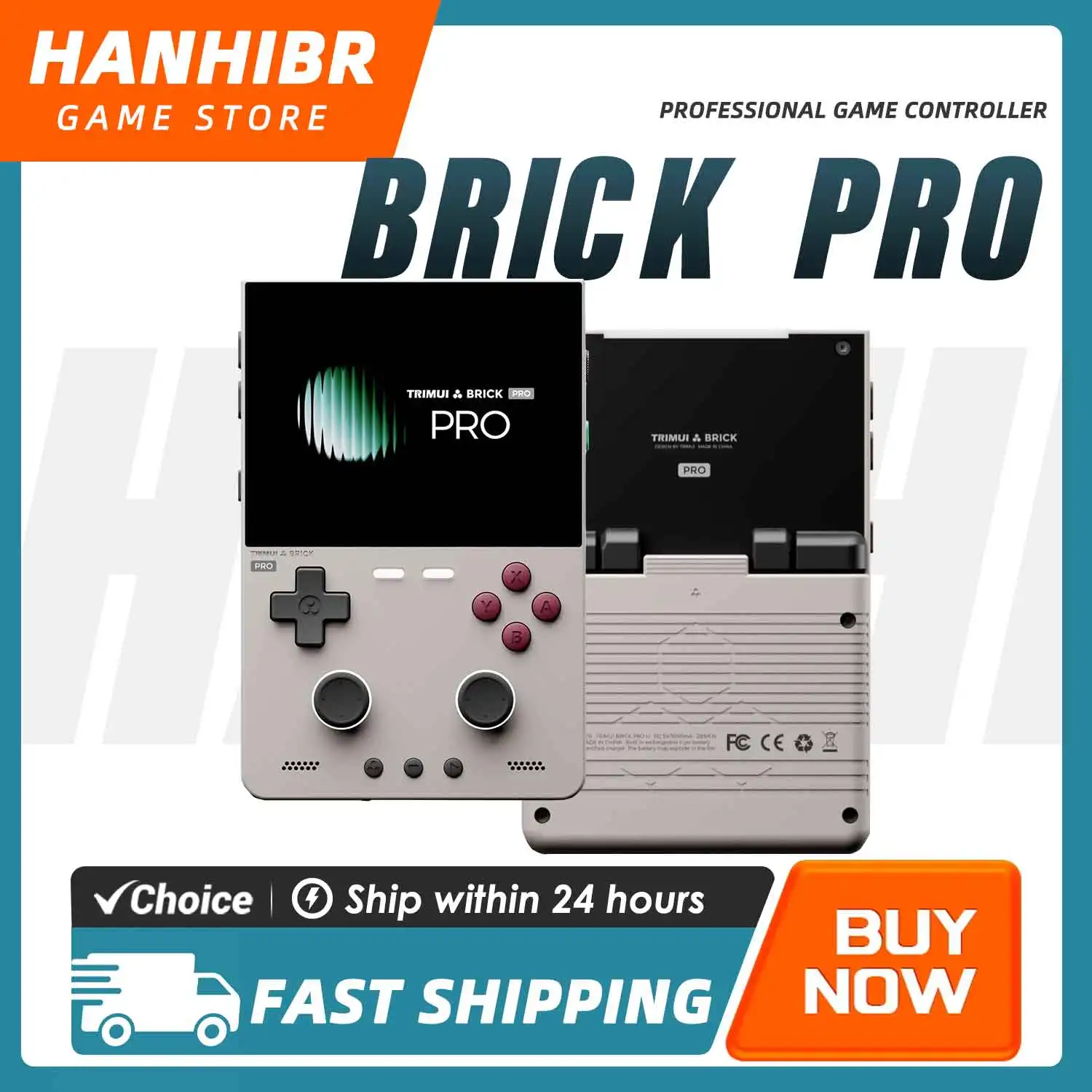 TRIMUI BRICK PRO 레트로 휴대용 게임 콘솔 3.95인치 IPS 화면 듀얼 조이스틱 & RGB 조명 클래식 게임용 5000mAh 선물용 TG4040