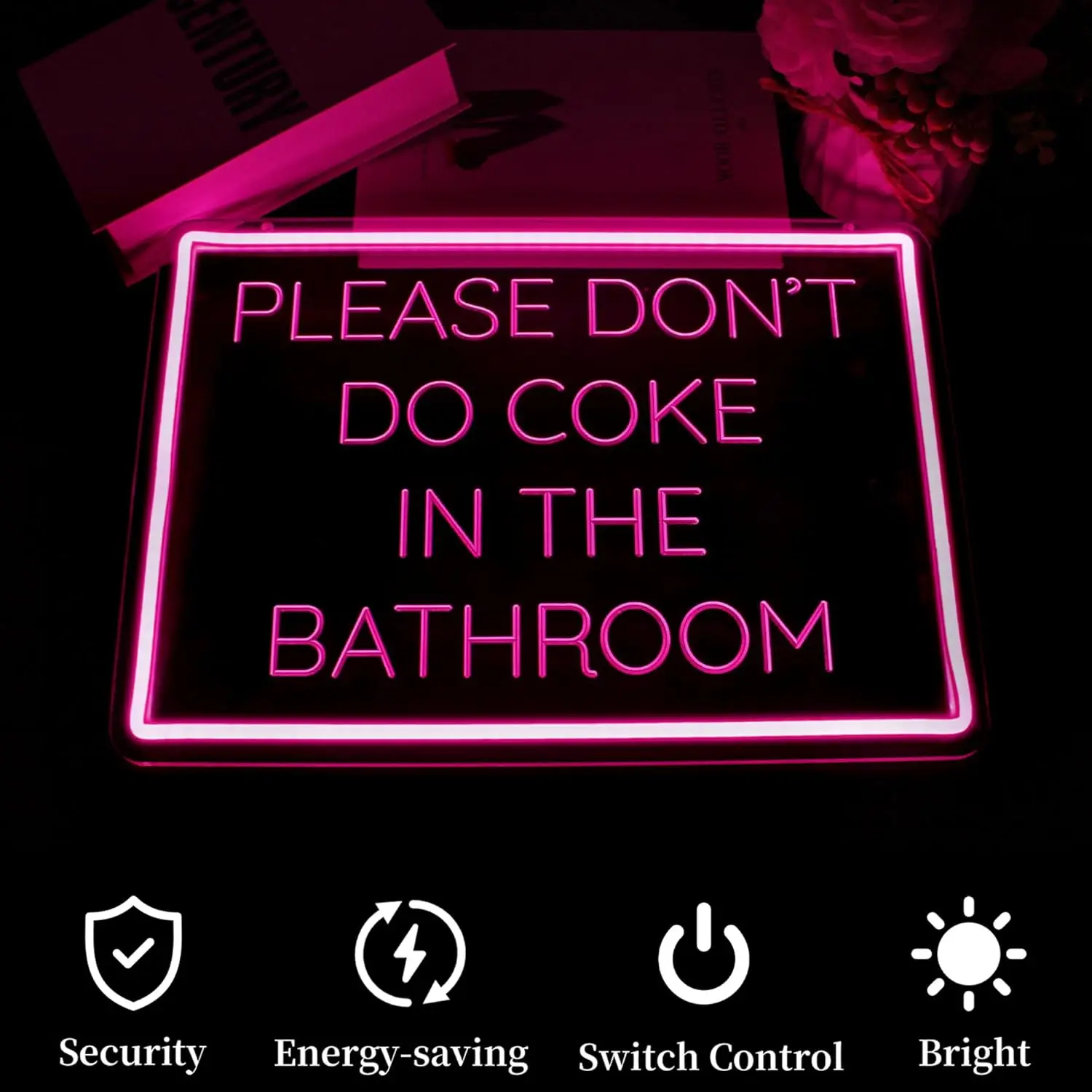 욕실에서 사용하지 마세요 네온 사인 조각 핑크 LED 네온 조명 벽 장식 생일 파티 클럽 선물
