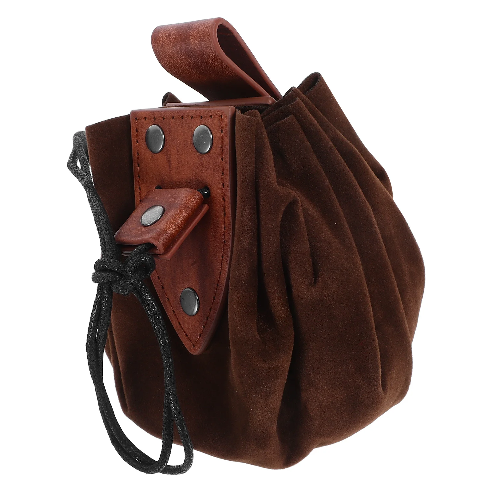 

Vintage Waist Bag Retro Medieval Pouch Embossed Pu Durable Belt Pouch For Coins Keys Small Essentials Renaissance Fair Larp