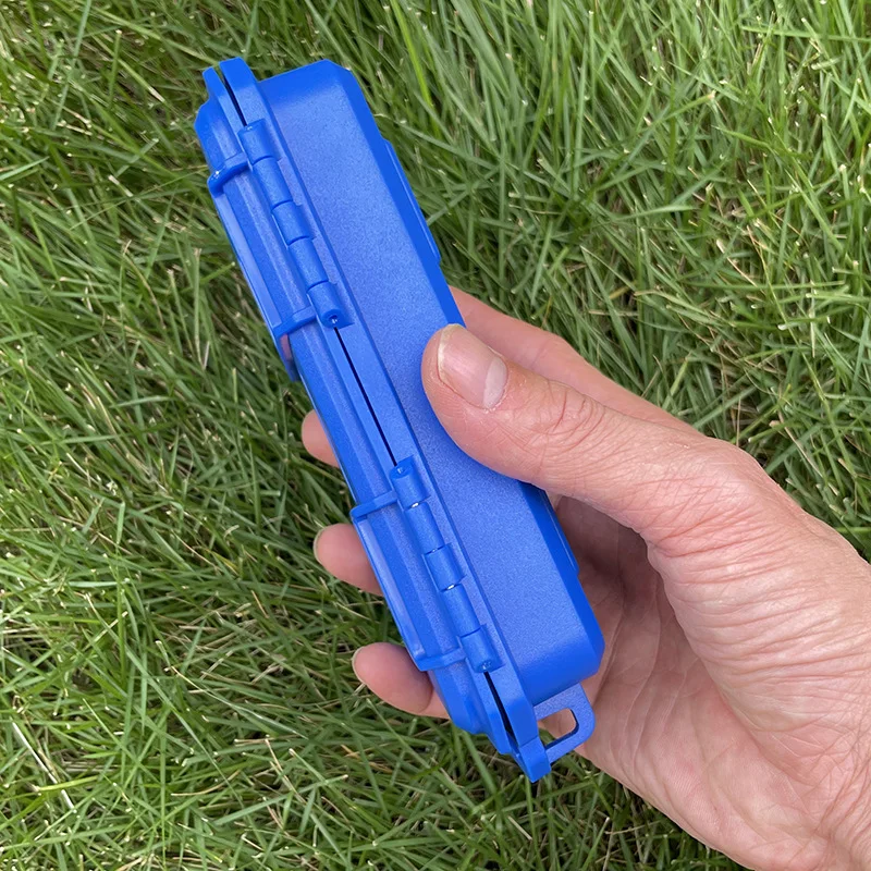 Caja de almacenamiento de cuchillos de hoja plegable ABS, suministros de herramientas para acampar al aire libre, prueba de golpes impermeables a piezas de herramientas, accesorios de cuchillo DIY