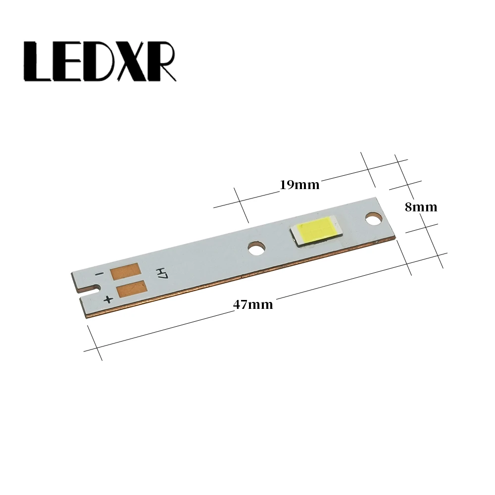 2 قطعة Csp مصباح أمامي LED للسيارات مصدر الضوء 3570 LED السيراميك حبيبات مصباح مستديرة متفاوتة الأحجام 30W تسليط الضوء الأبيض لحام النحاس substrate3570 H1 H3 H4 H7