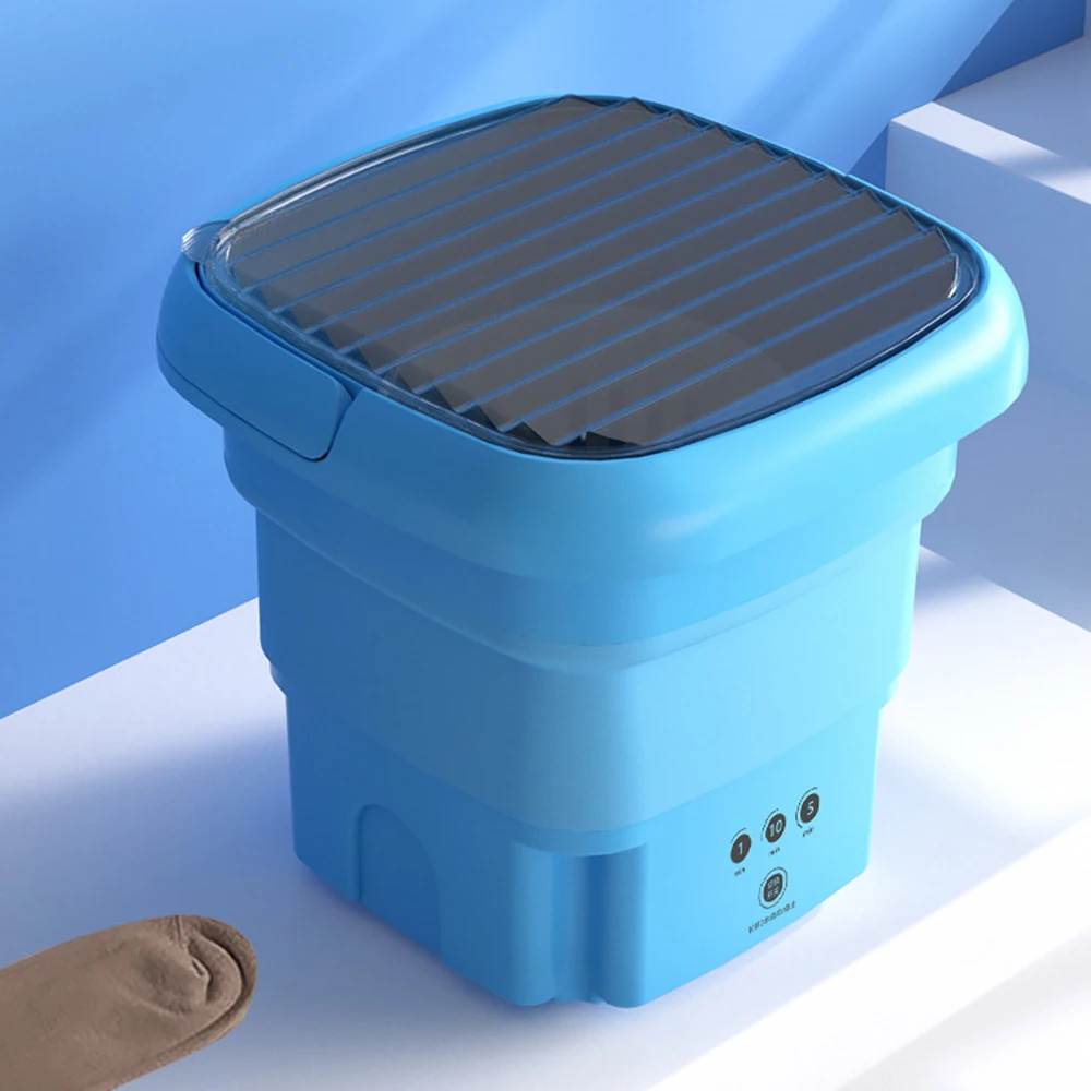 

Portable Mini Folding Washing Machine for Socks Underwear Clothes Washer with Dryer Bucket Cleaning Washer Washing Machine