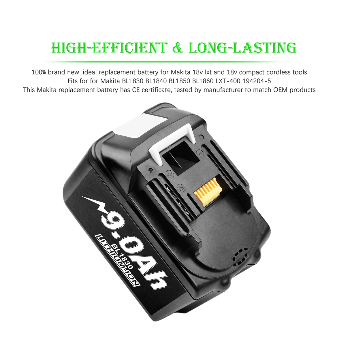 BATTOOL BL1830B Replacement Battery Li-ion 18V 9000mah For Makita BL1830 BL1815 BL1820 BL1815 BL1815N BL1820 Power Tools Battery