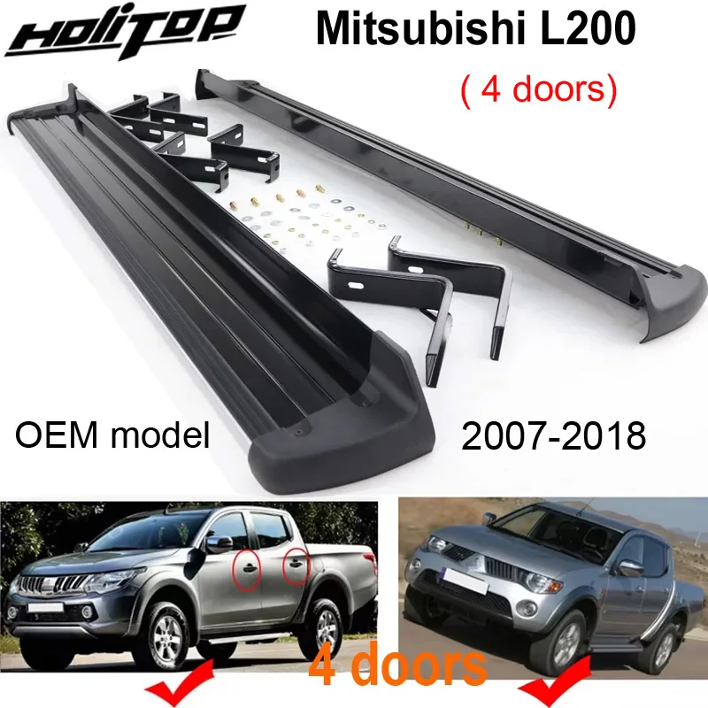 original running board side step pedal nerf bar for Mitsubishi L200 TRITON 2007-2018,from ISO9001 factory,reliable quality.