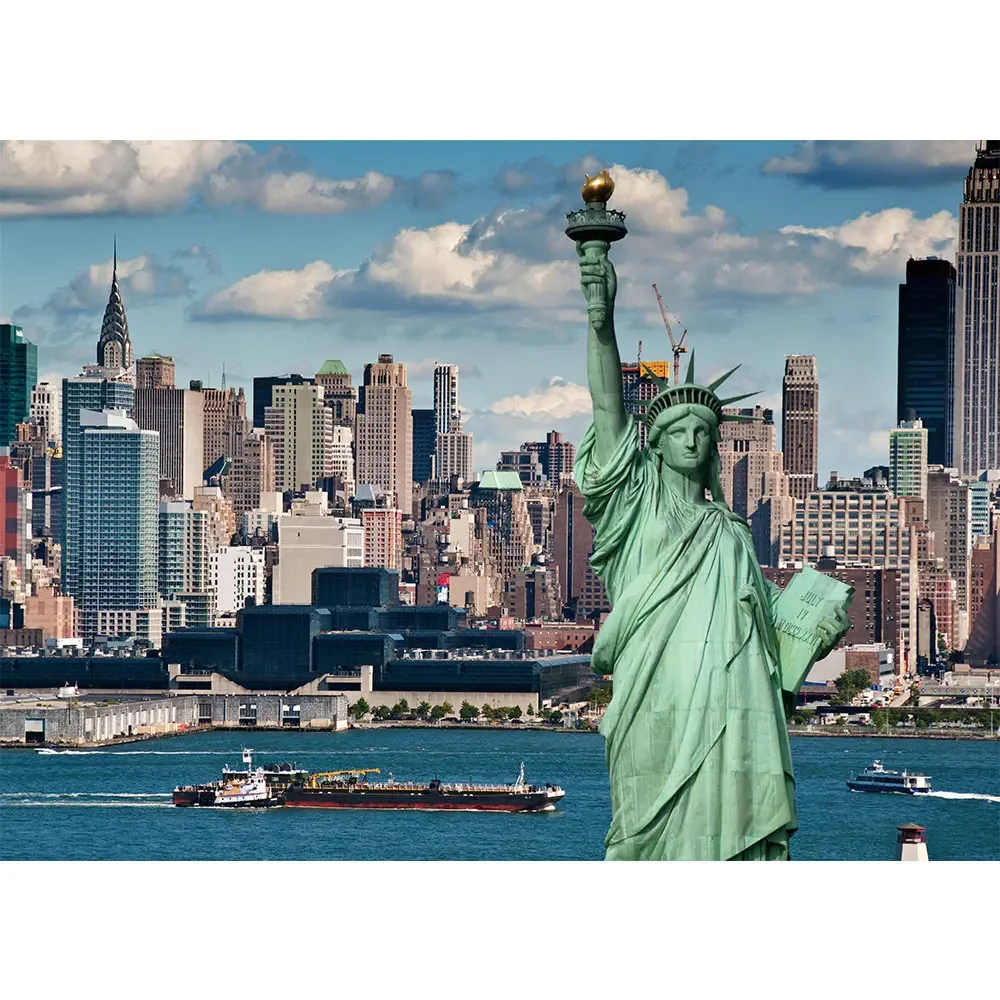 MaxRenard 68*49cm High Quality 1000pcs Jigsaw Puzzles Statue Of Liberty With Glue Sheets Home Wall Decoration Family Game Gift