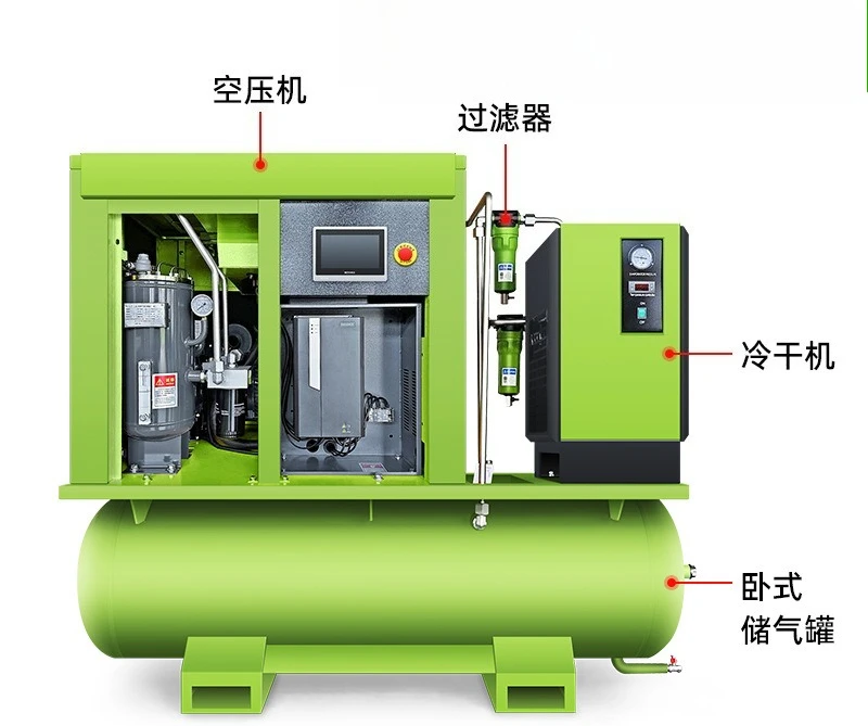 ضاغط هواء للقطع بالليزر مزدوج النجوم آلة لولبية متكاملة 15KW16kg ضاغط هواء خاص #3