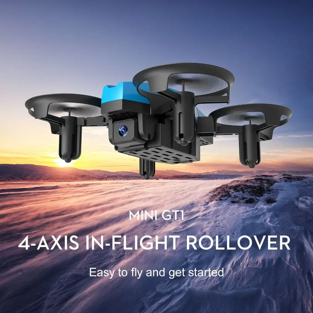 

RC Helicopter ABS Remote Control Airplane Model Flying Four-axis GT1 Mini Drone 360° Sturdy RC Stunt Aircraft Son Friends