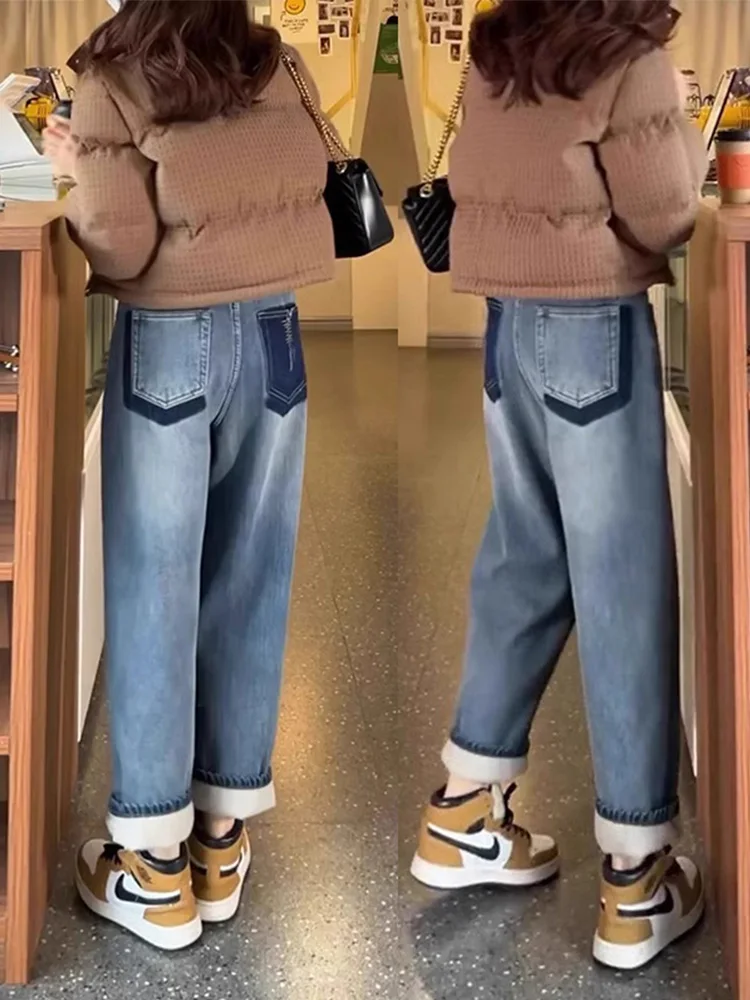 

High Waist Dad Jeans Women's Harlan Denim Pear ape Body Small Size Large plus Size High Waist Retro Sle Nine Point Length