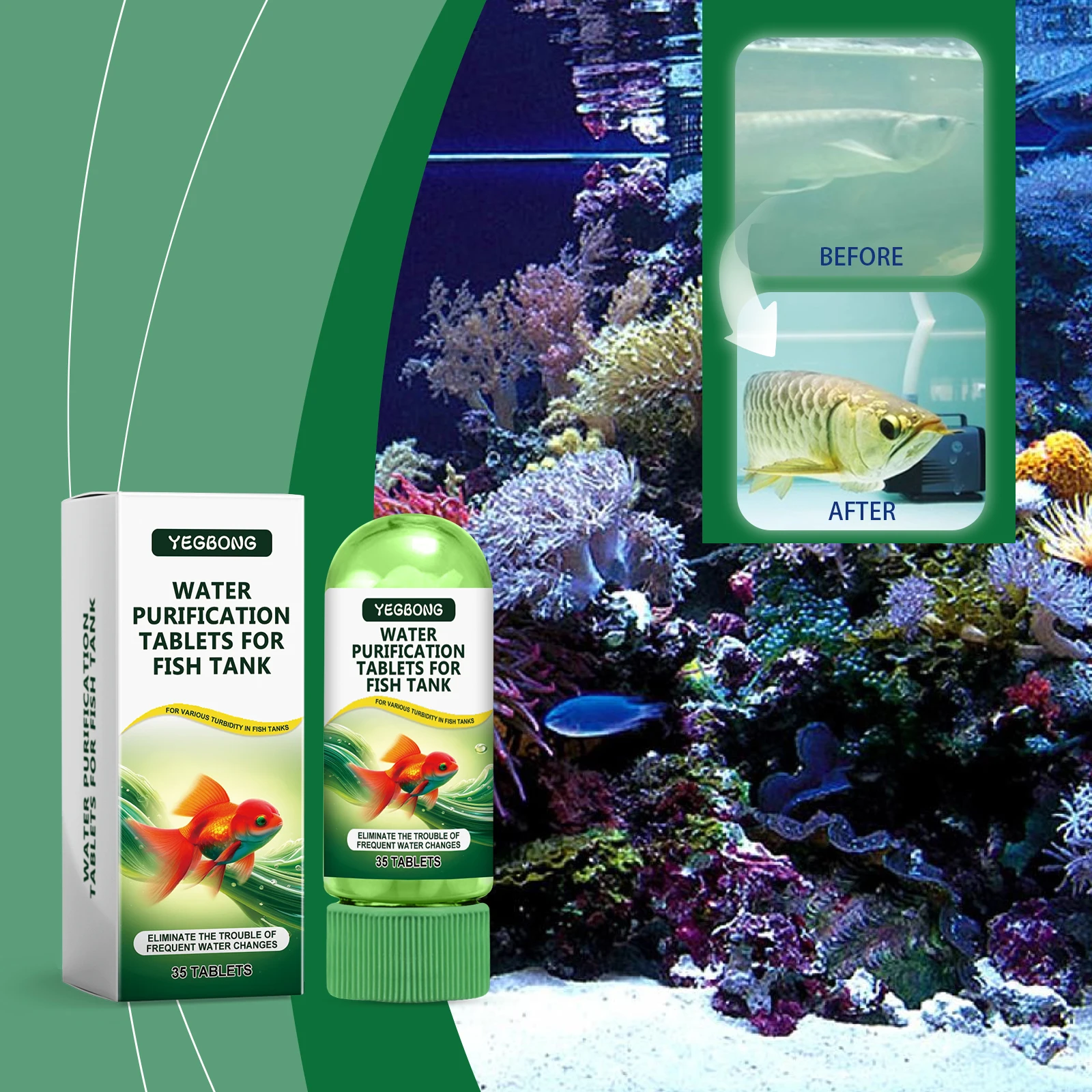 Aquarium Water Purifier Tablet - огляд і ціна Aquarium Plant Vitamins