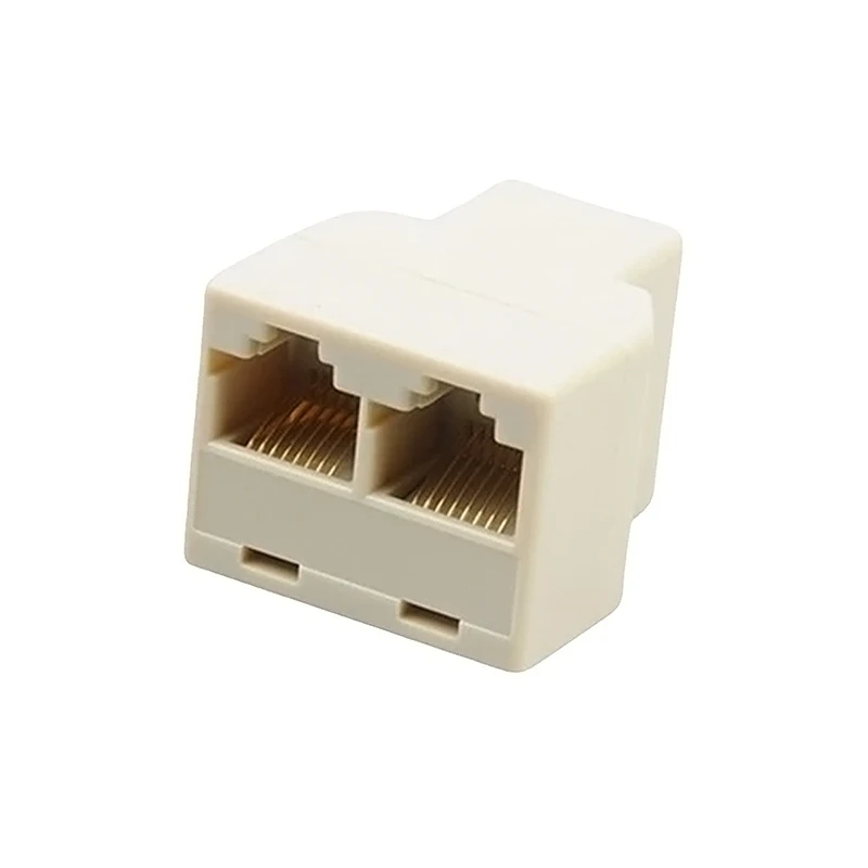

RJ45 Splitter Adapter 1 to 2 Dual Female Port CAT5/6 LAN Ethernet Socket Network Connectionsplitter Adapter P15 Splitter Adapter