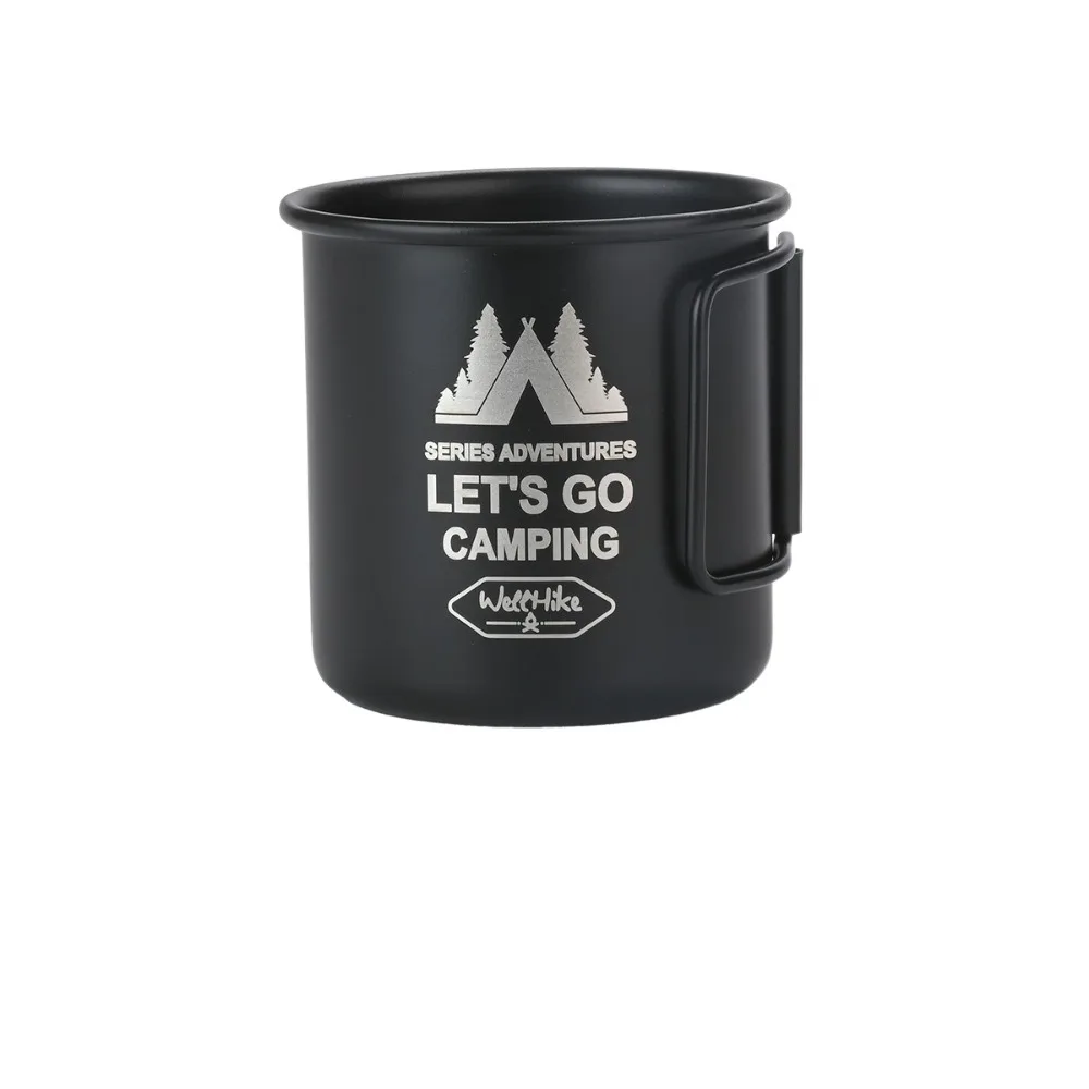 

Convenient 300ML Camping Water Cup Aluminum Alloy Lightweight Camping Mug with Foldable Handle Coffee Mug Camping