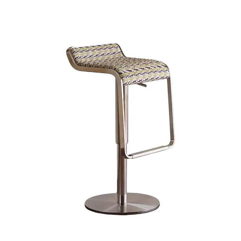 Medieval wave bar chair lifting and rotating high stool household Italian minimalist designer creative island chair