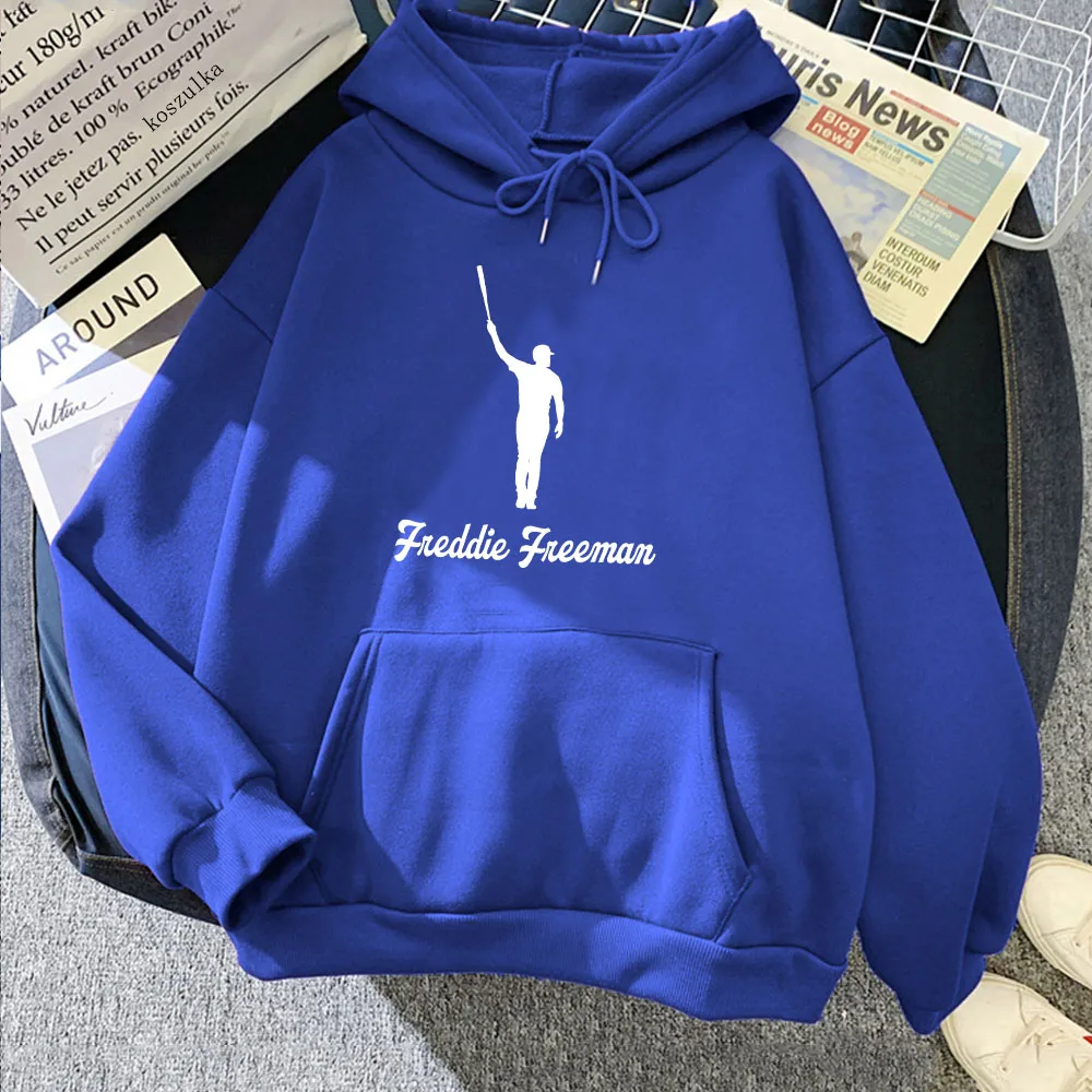 Baseballer Freddie Freeman Graphic Hoodies Women Clothes Winter Sudadera Mujer Hooded Fleece Long Sleeve Girls Sweatshirts Print