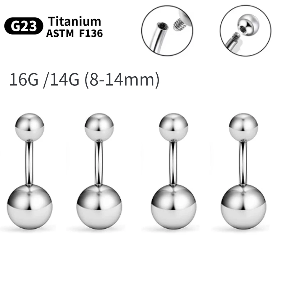

1PC Titanium Navel Belly Button Rings Internally & Externally Threaded Small Navel Piercing Ombligo 14G 16G Sexy Women Jewelry