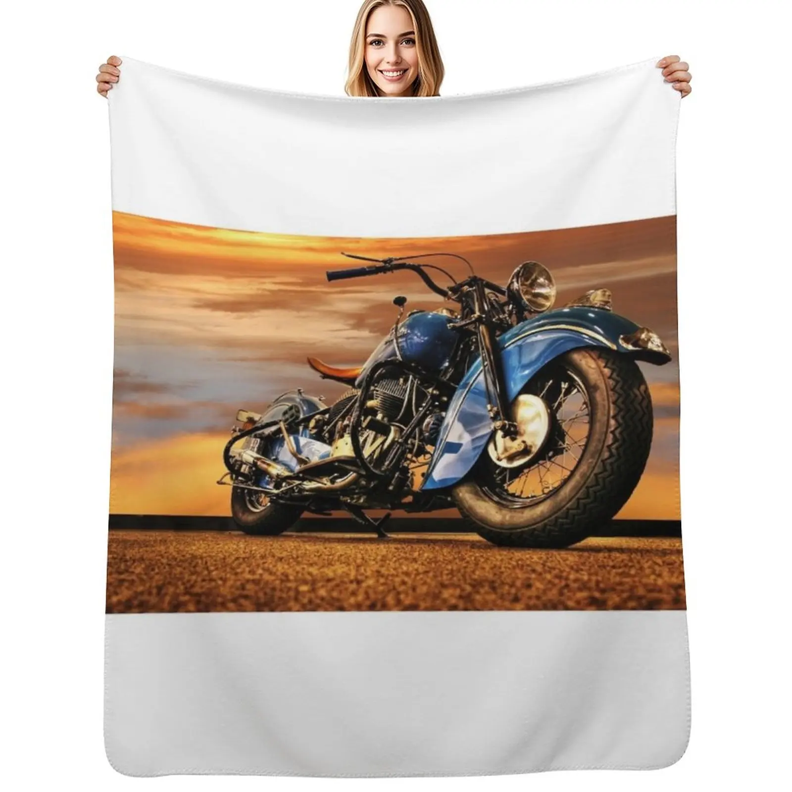 

1947 Indian Chief Clubman Motorcycle Throw Blanket for babies Summer Thin Thins Blankets