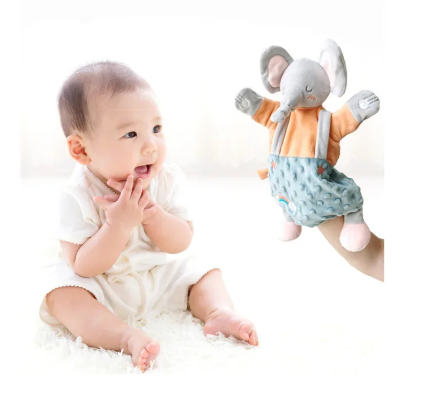 

35cm Lion pig Elephant Plush Toy Comforter soothing baby Toys Hand Puppet Baby Stuffed Animals doll Christmas Gift For Kids