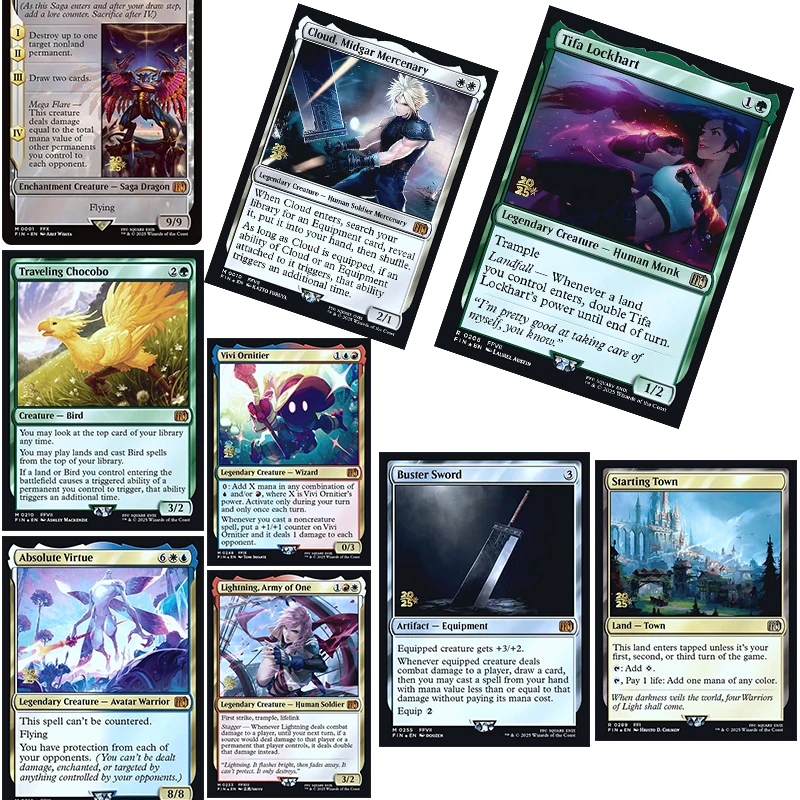 

Набор для самостоятельного изготовления коллекционных карт Magic The Gathering: Тифа Локхарт, Виви Орнитиер, персонажи, мультяшные игрушки, подарок