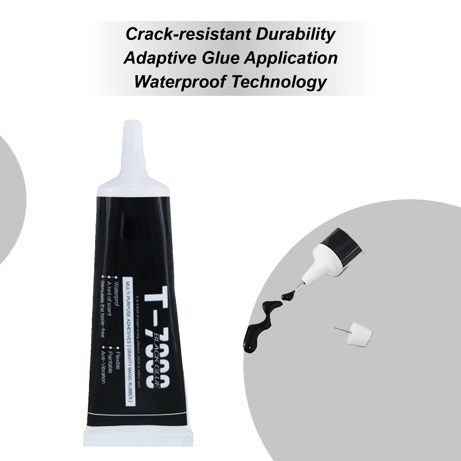 범용 DIY T7000 15ML 25ML 50ML 110ML 휴대폰 수리용 검정색 접착제 유리 플라스틱용 T-7000 접착제