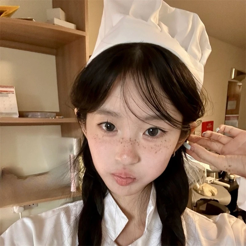 Adjustable Cotton Chef Mushroom Hat Classic Kitchen Cooking Cap with Elastic Band Chef's Hat for Women Men Daily Working Cap