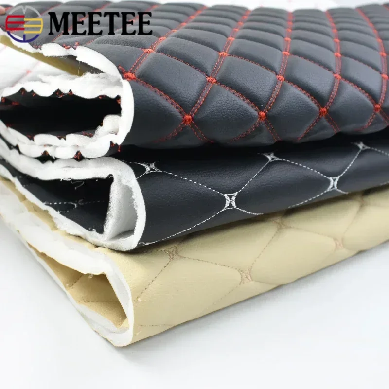 45*160cm Embroidery PVC Synthetic Leather Fabric for Car Floor Mat Seat Decoration Faux Leathers Trims DIY Wall Craft Material