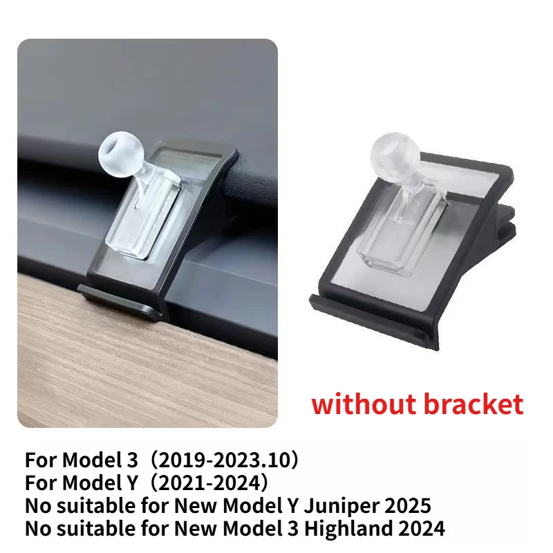 for Tesla Model 3 Highland Model Y Juniper 17mm Bracket Base Soft Adhesive Flexible Movable 360 Degree Rotation Accessories