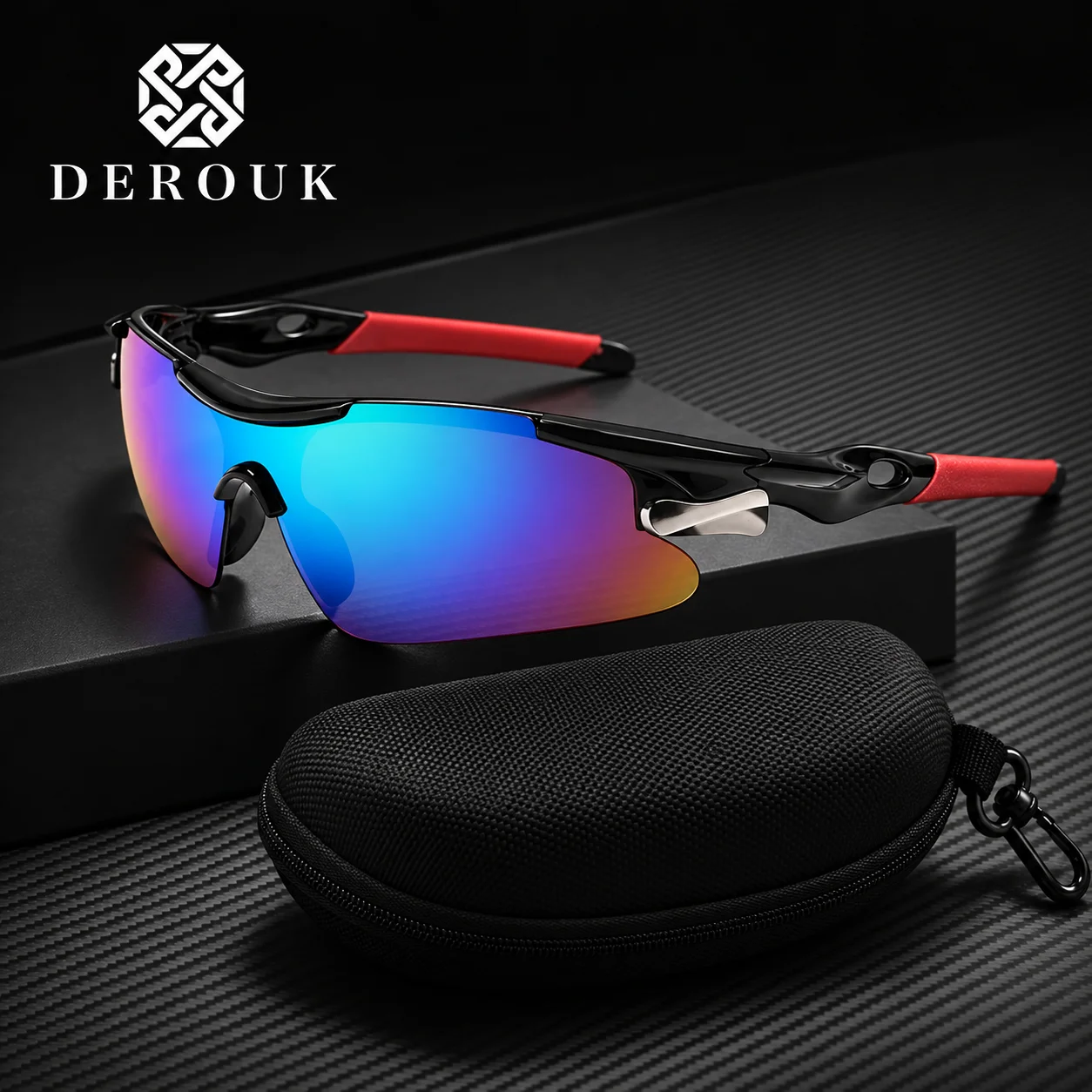 Polarized Sports Sunglasses Men Women UV400 Cycling Sunglasses Windproof Cycling Glasses Road Mountain Bike Running Hiking MTB