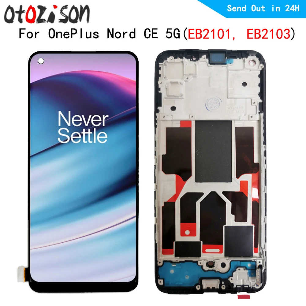 Kit Schermo LCD Di Ricambio Per OnePlus Nord 2 5G E Nord CE 5G – TFT DN2101 DN2103, Con Pellicola E Strumenti, Senza Sensore Impronte
