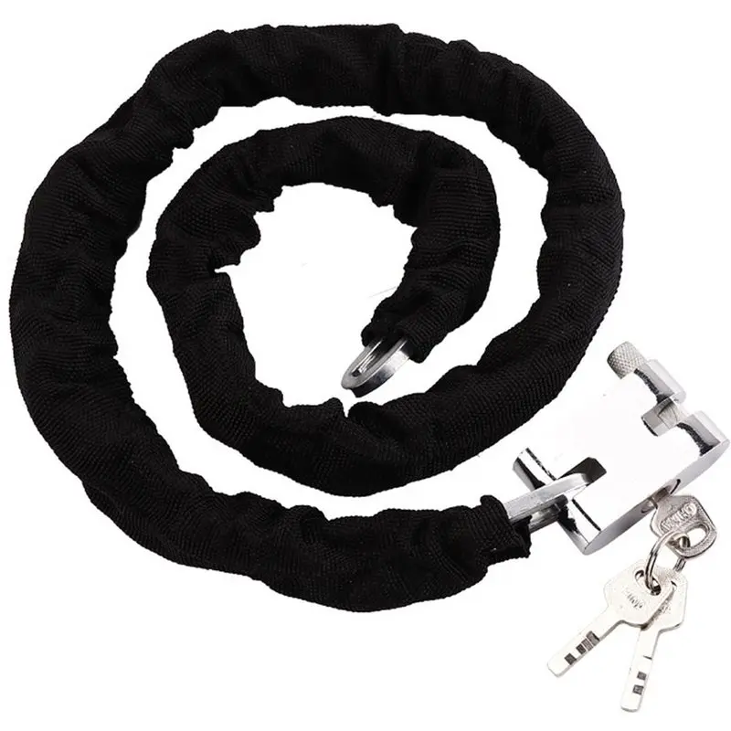 

A74K-Bike Bicycle Security Padlock Heavy-Duty Chain Lock 1.2M Motorcycle Lock With 3 Keys