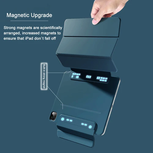 Imagen 2 del producto ZOYU Funda inteligente magnética para iPad 10 10,9 Pro 12,9 11 2022 Capa, para iPad Air4/5 10,9 mini 6 funda antiflexión con hebilla dividida completa