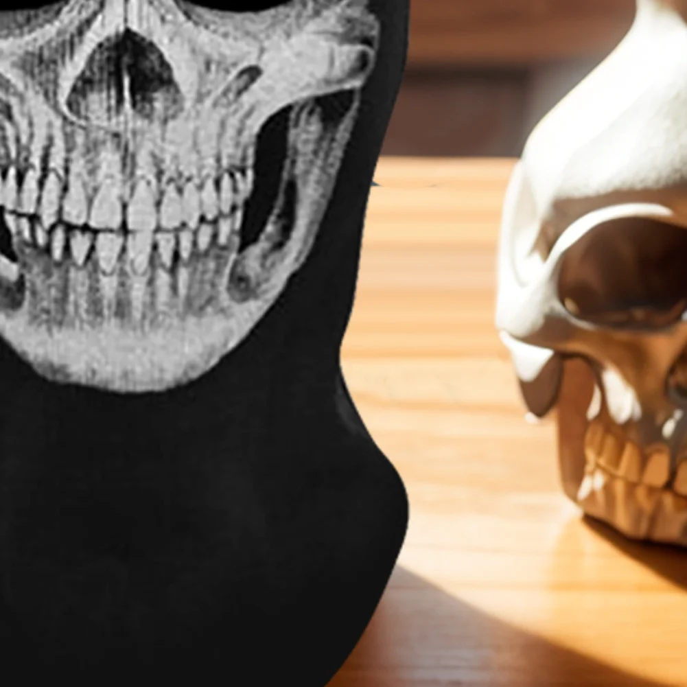 Halloween Ghost Full Face Mask Skull Scary Ghost Skeleton Motorcycle Cycling Headmask for Halloween Cosplay Balaclava Halloween
