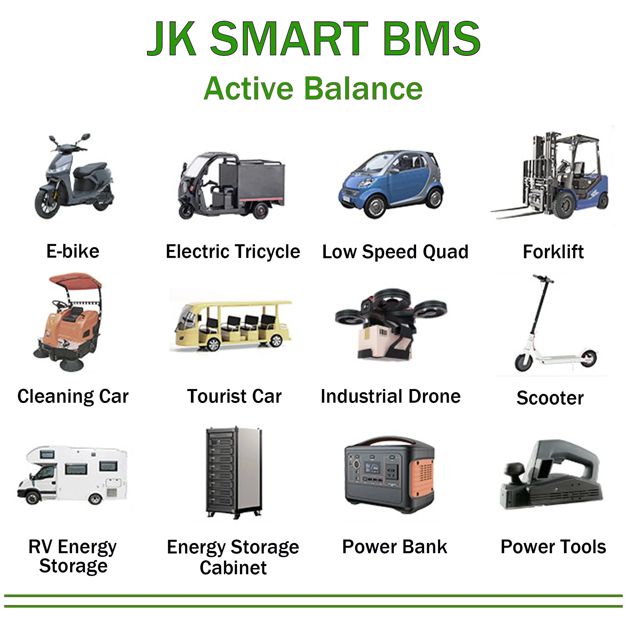 JK BMS JK-B2A20S20P 2A Active Balance 18650 Smart 200A BT Li-ion   Lifepo4 Battery 8S 24V 12S 13S 14S 16S 48V 20S Camping Ebike