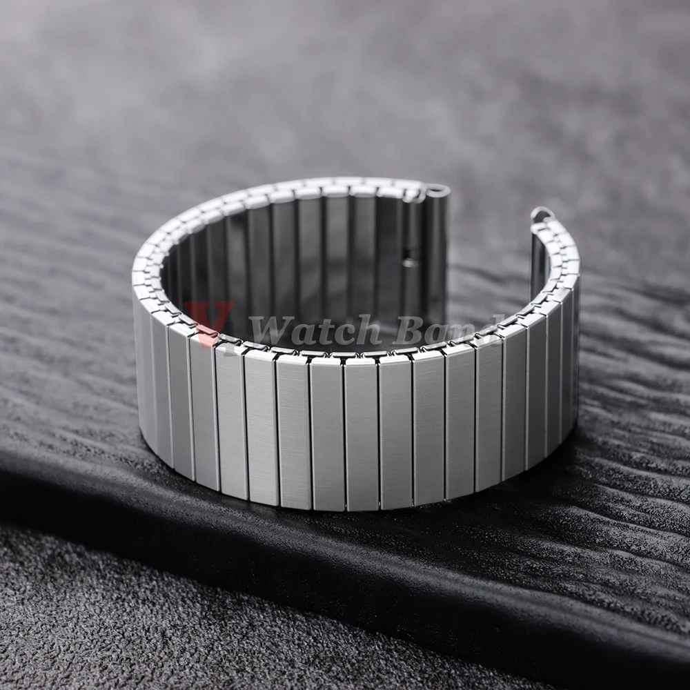 NEUES Schnellverschluss-Edelstahl-elastisches Stretcharmband 14/16/18/20/22 mm Uhrenarmband-Zubehör Armband Metall-Erweiterungsgurte – Detail 13