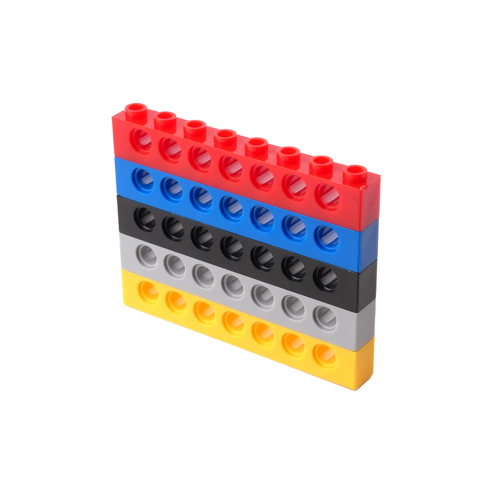 20 STKS 3702 Bouwstenen Technologie Onderdelen 1x8 Beam met 7 Gaten DIY Reparatie Armen Creatieve MOC Bricks Vervanging Accessoires