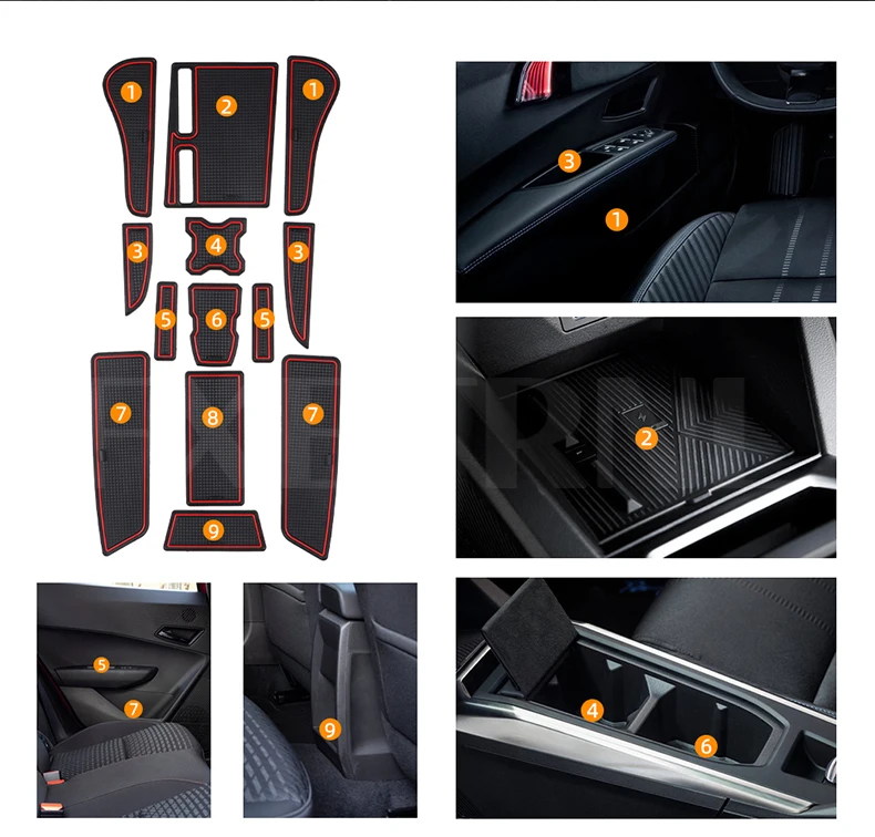 Für Renault Clio 2026 Autotür-Ablagefach-Matte Rutschfeste Türschlitz-Auflage Auto-Zubehör für Renault Clio 6 – Detail 8