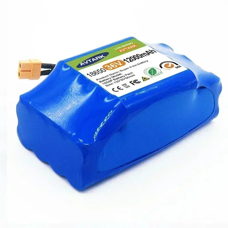 2023 Upgrade 36V 12000mAh Battery Pack Rechargeable Lithium ion battery for Electric Self Balancing Scooter HoverBoard Unicycle