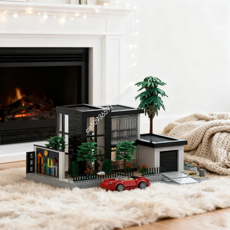 

2108pcs MOC Caribbean Beach Villa Street Side Model Building blocks Christmas gifts Architecture Assemble toys DIY creative Kids